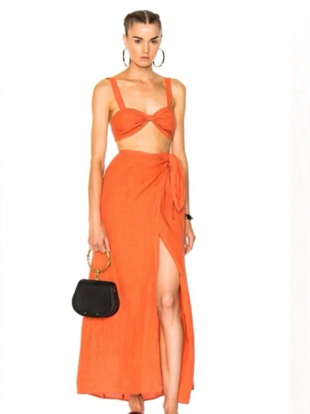 LPA Linen Maxi Wrap Skirt